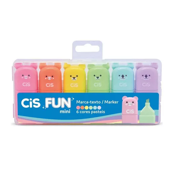 imagem Estojo Marca Texto c/6 cores pastel Cis Fun