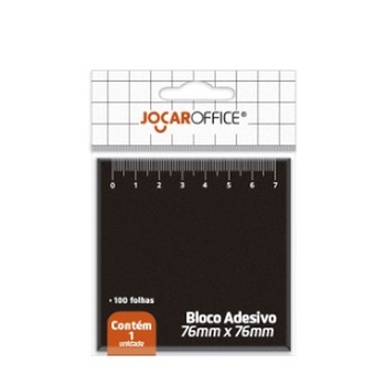 imagem Bloco Adesivo Preto Régua 76Mmx76Mm 100F Jocar Office