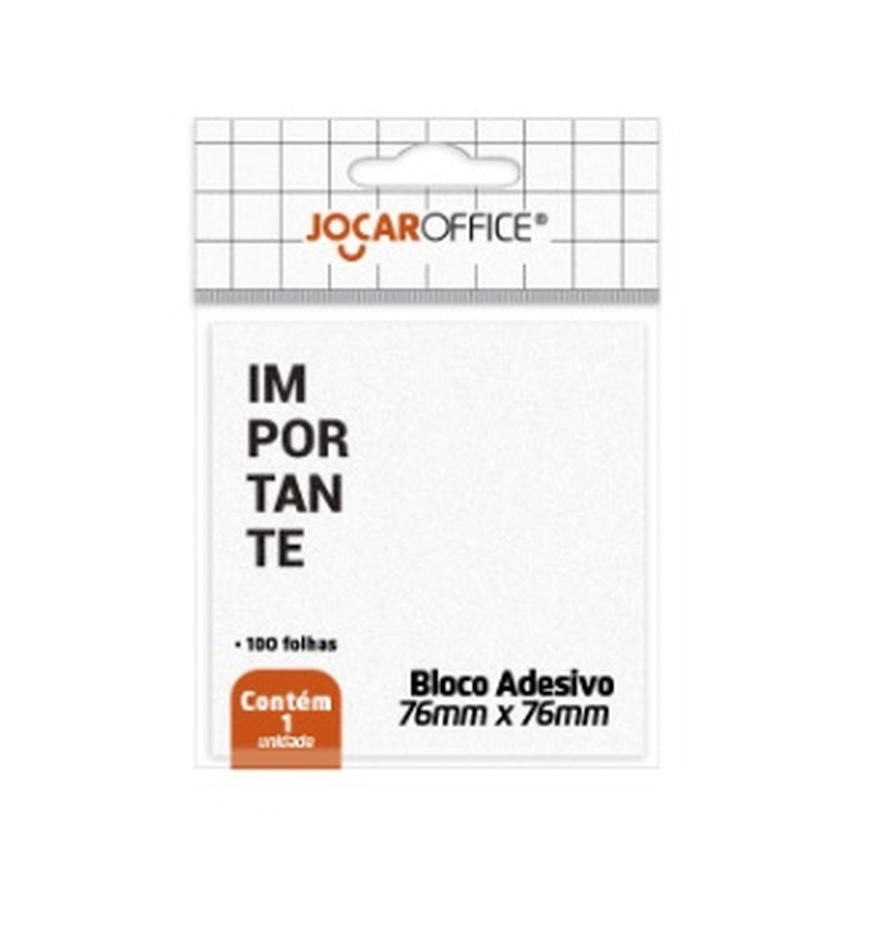 imagem Bloco Adesivo Importante Branco 7,6Cm7,6Cm 100F C/1Und Jocar Office