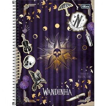 imagem CADERNO ESPIRAL CAPA DURA UNIVERSITÁRIO 1 MATÉRIA WANDINHA 80 FOLHAS